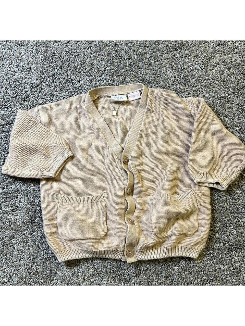 Zara Baby Boy's Tan Cardigan size 6-9 Months